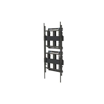 Full Service Portrait Wall Mount for 72"-120" Flat Screens up to 120 kg, VESA upto 600x1500mm, Dual Rail Design, Soft-Open & Cable Management, Black