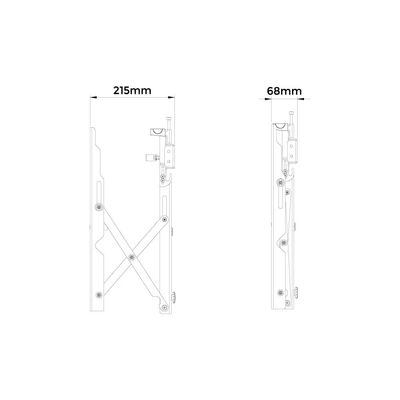 Video Wall Mount for Digital Signage, Supports 37"-70" Screens up to 55 kg, VESA 600x400mm, Height Adjustable, Anti-Theft Design, Black