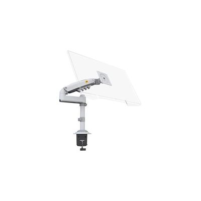Monitor Arm Gas Spring Ergonomic Desk Mount Supports 17" to 30" Monitors up to 19.8 lbs, VESA 75x75 & 100x100 Compatibility, 360° Rotation, Adjustable Height & Tilt, White