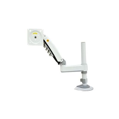 Monitor Arm Gas Spring Ergonomic Desk Mount Supports 17" to 30" Monitors up to 19.8 lbs, VESA 75x75 & 100x100 Compatibility, 360° Rotation, Adjustable Height & Tilt, White
