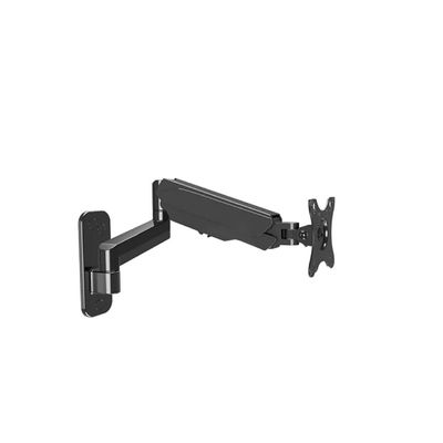Full Motion Gas Spring Monitor Arm for 17" to 35" Monitors up to 12 kg, VESA 100x100mm, Tilt +90°-45°, Swivel +90°-90°, Rotation +180°~-180°, Black