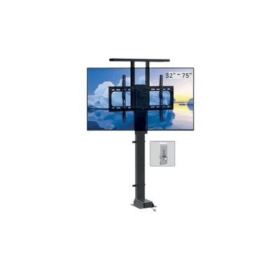 Motorized Hidden TV Lift for 32" to 75" Flat Panel TVs, Up to 60kg Load Capacity, VESA 600x400mm, Remote Control, Height Adjustable