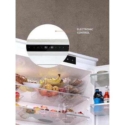 MILLEN Built-in Refrigerator, 297L, 3 Y Warranty, No Frost 2 Doors Fridge Freezer, Electronic Control, LED Backlight, Quick Cooling/Freezing, MBIM 193.3 - White