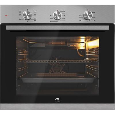 MILLEN Built In Electric Oven 7 Cooking Modes, 78L - 3 Year Warranty, SCHOTT Inner Glass, MEO 6001 IX - Silver
