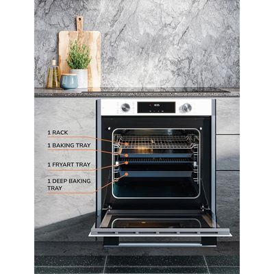 MILLEN Built In Electric Oven, 10 Cooking Modes, 81L - 3 Years Warranty, SCHOTT Inner Glass, MEO 6005 WH - White