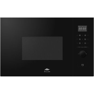 MILLEN Microwave Oven, 20L, 3 Y Warranty, Glass Finish, Touchscreen & Knob Controls, 800W Microwave Power, 1000W Grill Power, 8 Automatic Programs, MBW 381 BL - Black