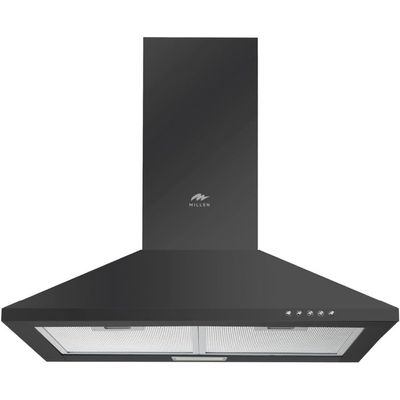 MILLEN 60cm Black Chimney Range Hood - MKH 604 BL, 3 Years Warranty - Black