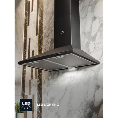 MILLEN 60cm Black Chimney Range Hood - MKH 604 BL, 3 Years Warranty - Black