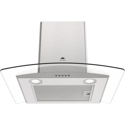 MILLEN Range Hood 60cm Curved Glass Chimney Stainless Steel - MKHG 603 IX, 3 Year Warranty - Silver