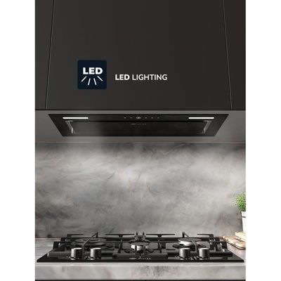 MILLEN 70 cm Built In Range Hood 750m3/h - MBKHG 702 BL, 3 Year Warranty - Black