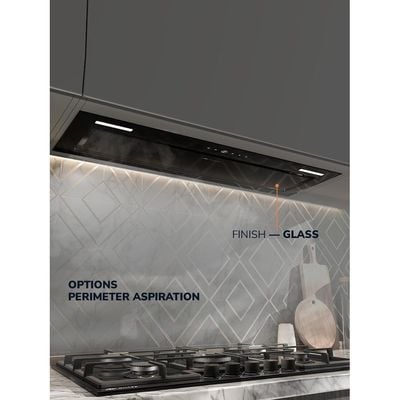 MILLEN 90 cm Buit in Range Hood 750 m3/h - MBKHG 902 BL, 3 Year Warranty - Black