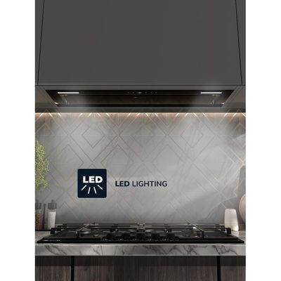 MILLEN 90 cm Buit in Range Hood 750 m3/h - MBKHG 902 BL, 3 Year Warranty - Black