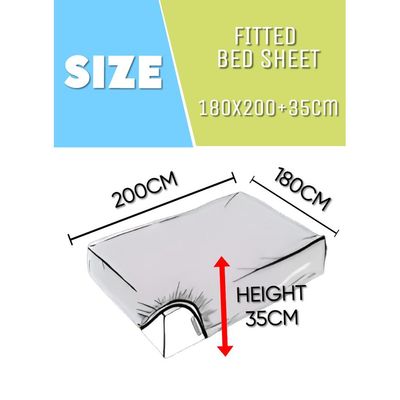 Cloudy Grey Striped Queen Size Sheet Set Deep Pockets Machine Washable 180x200x35cm