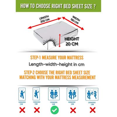 Dark Grey Extra Deep Pocket Bed Sheets Cotton 3 Piece Sheet Set 150x200x20cm
