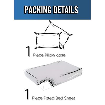 Faded Purple Extra Deep Pocket Sheets Cotton 2 Piece Bed Sheet Set 100x200x15cm