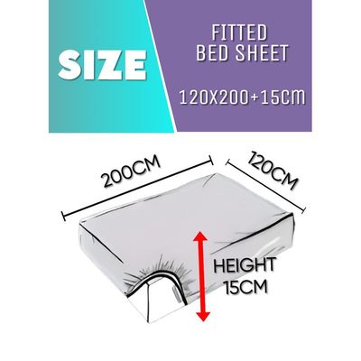 Faded Purple Extra Deep Pocket Bed Sheets Cotton 2 Piece Sheet Set 120x200x15cm