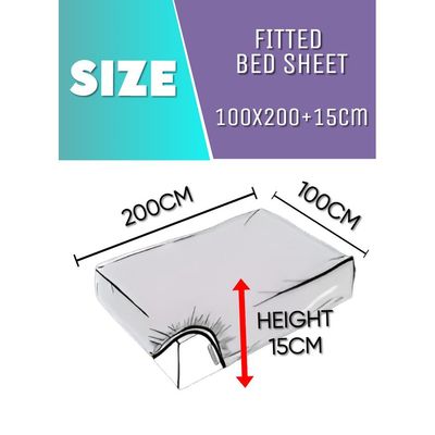 Golden Extra Deep Pocket Single Size Sheets Cotton 2 Piece Sheet Set 100x200x15cm