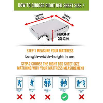 Golden Extra Deep Pocket Queen Size Sheets Cotton 3 Piece Sheet Set 180x200x20cm