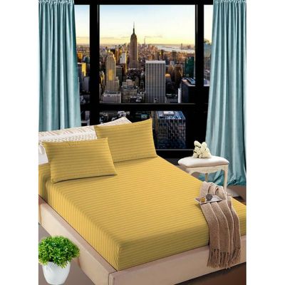 Golden Extra Deep Pocket King Size Sheets Cotton 3 Piece Sheet Set 200x200x20cm