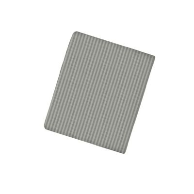 Light Grey Double Size Stripe Deep Pocket Bed Sheet Set Cotton 150x200x35cm