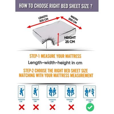 Light Grey Striped Cotton Bed Sheet Sets 3 Piece Set Deep Pocket 200x200x25cm