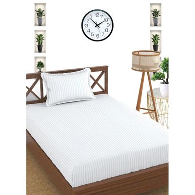 White Extra Deep Pocket Single Size Sheets Cotton 2 Piece Sheet Set 100x200x15cm