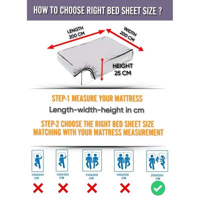 White Extra Deep Pocket Sheets Cotton 3 Piece Bed Sheet Set 200x200x25cm