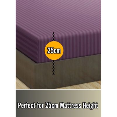 Wine Berry Extra Deep Pocket Sheets Cotton 3 Piece Bed Sheet Set 150x200x25cm