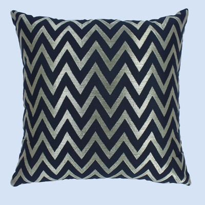 Orchard Cushion Cover 16 x 16 inch (Zig Zag Design - Black) 40 x 40 cm Luxury Decorative Cushion Cover for Sofa, Bed & Living Room- Set of 2 without inserts