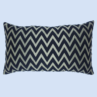 Orchard Cushion Cover 12 x 20 inch (Zig Zag Design - Black) 30 x 50 cm Luxury Decorative Cushion Cover for Sofa, Bed & Living Room- Set of 2 without inserts