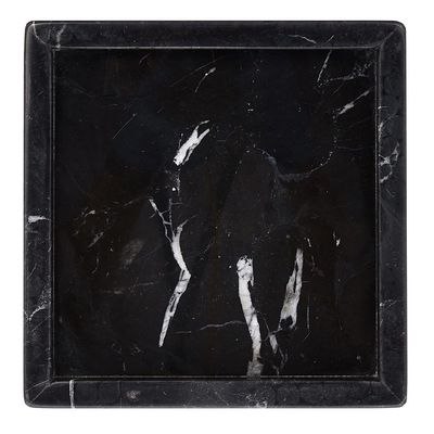 Black Marble Border Tray