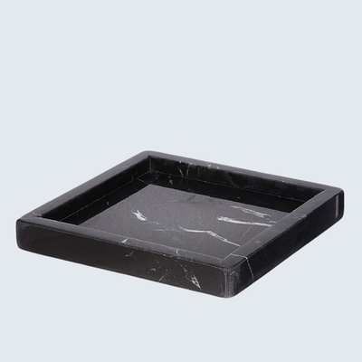 Black Marble Border Tray Black Marble Border Tray