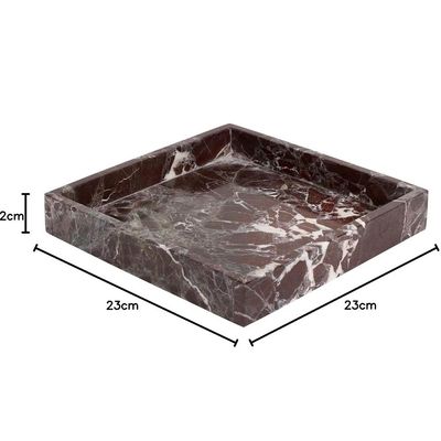 Burgundy Marble Border Tray Burgundy Marble Border Tray
