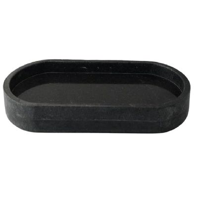 Black Oval Marble Border Tray Black Oval Marble Border Tray