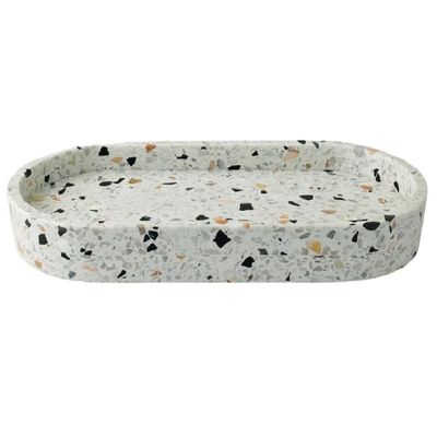 Terrazo Oval Marble Border Tray