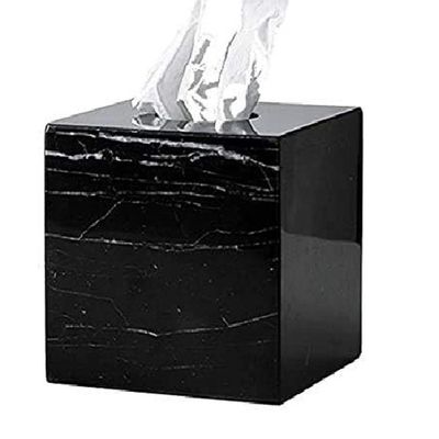 Black Cube Tissue Box