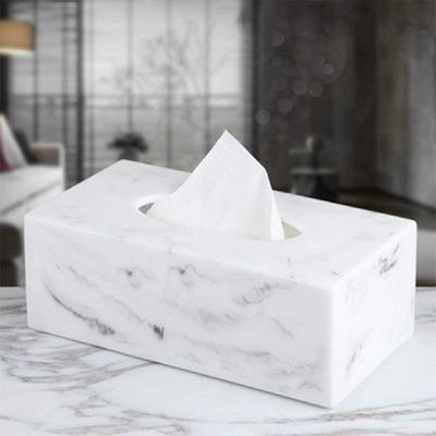 White Rectangular Tissue Box