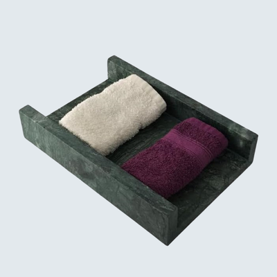 Green Marble Towel Tray Green Marble Towel Tray