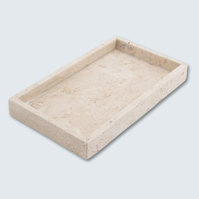 Travertine Rectangular Marble Border Tray