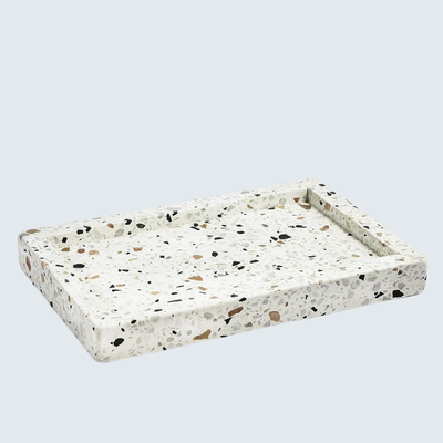 Terrazo Rectangular Marble Border Tray