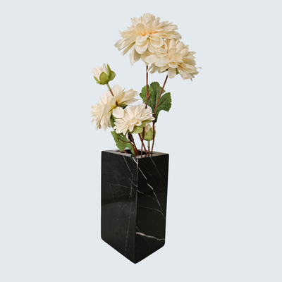 Black Marble Flower Vase Black Marble Flower Vase