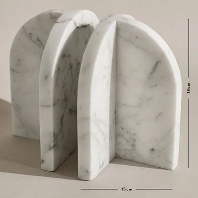 White Marble Bookend (set of 2) White Marble Bookend (set of 2)