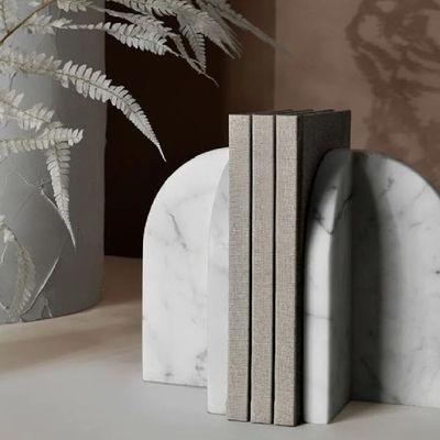 White Marble Bookend (set of 2)
