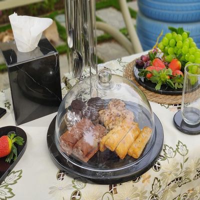 Black Marble Cake Stand