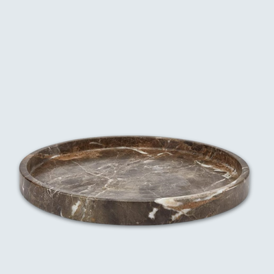 Brown Round Marble Tray Brown Round Marble Tray
