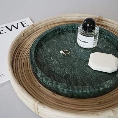 Green Round Marble Tray Green Round Marble Tray