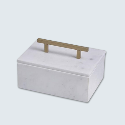 White Small Marble Jewelry box 