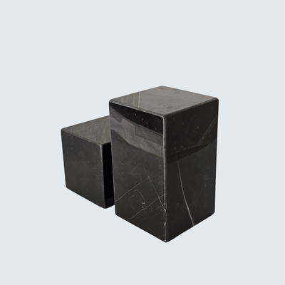 Black Marble Decorative Bookends (Both Sizes)