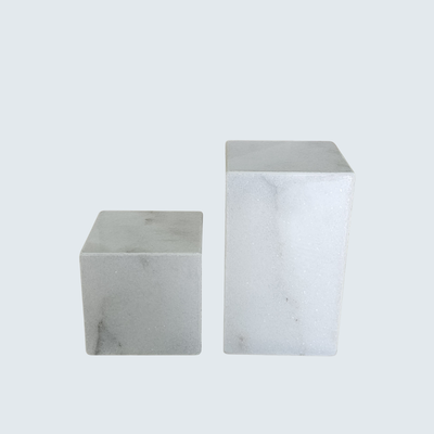 White Marble Decorative Bookends (Both Sizes)
