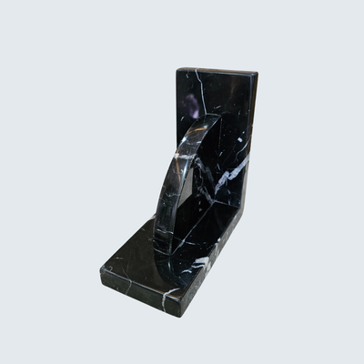 Black Marble Decorative Bookends